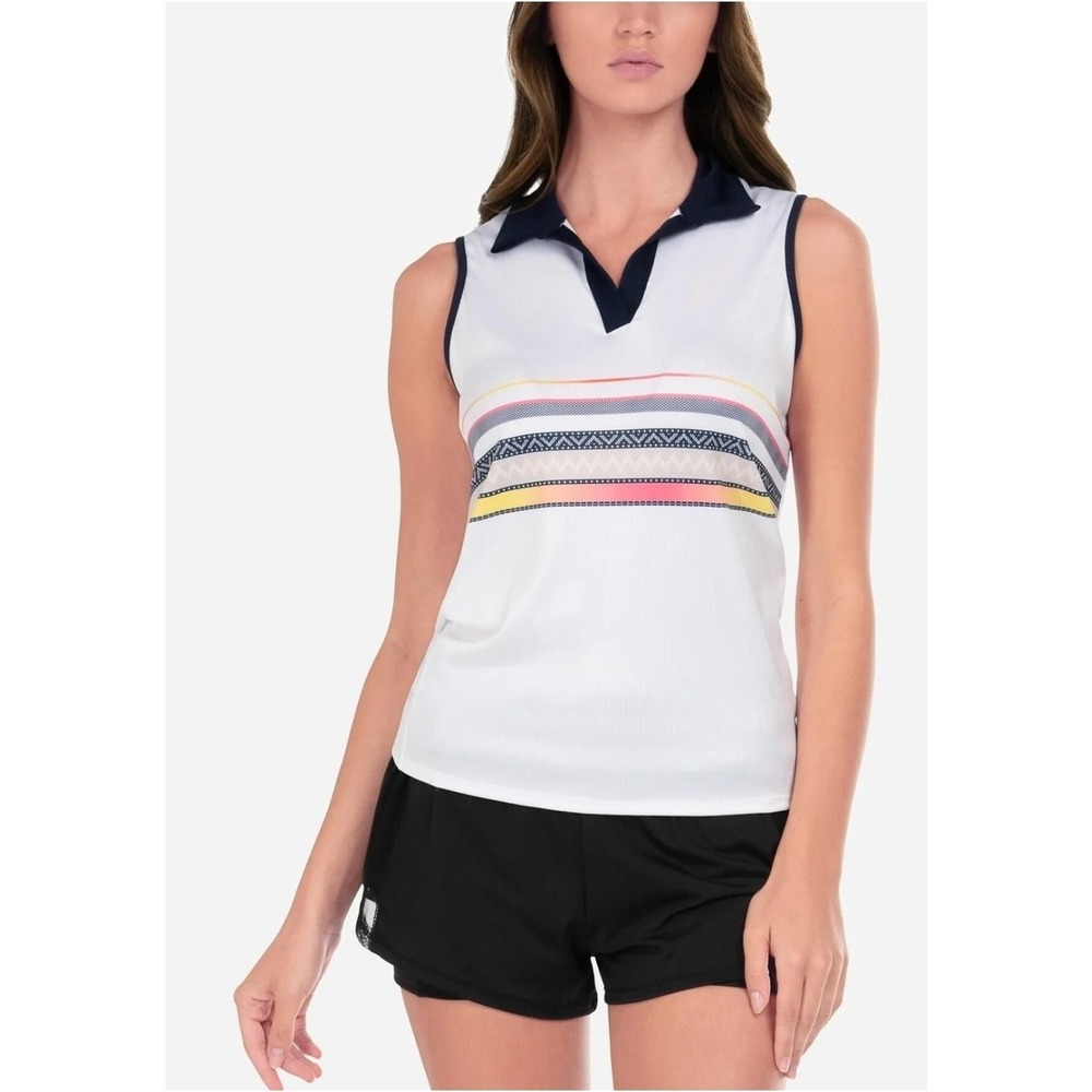NEW! Lucky In Love Women's Palm Island Coco Tie‎ Back Tennis Tank Top Size XL